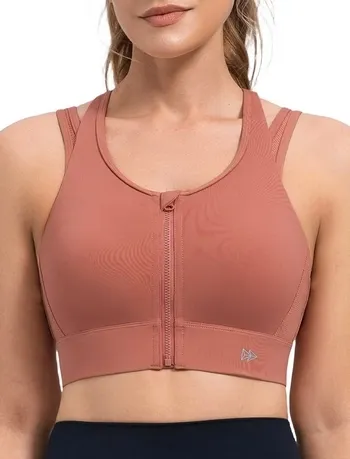 shop ​Yvette Front Zip Sports Bras​ online