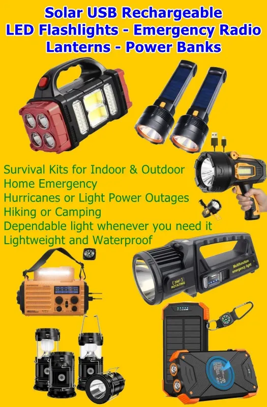 shop solar flashlights